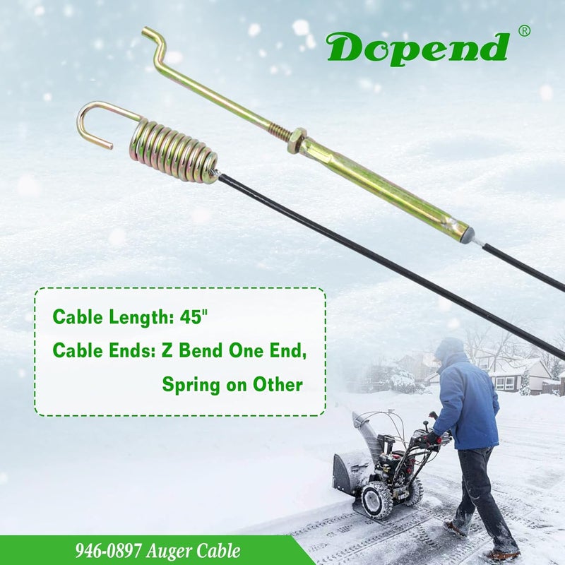 Dopend 946-0897 Auger Cable for MTD, Craftsman, Troy Bilt, Yard Man, Yard Machine Snowblower Parts, Replaces 746-0897, 746-0897A, 946-0897A Auger Cable 946-0897 - Image 4